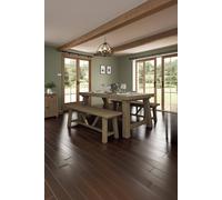 Fwstyle Solid Reclaimed Pine 1.6M Fixed Top Dining Table In Brown Brown One Size