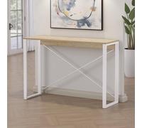 FWStyle Sonoma Oak & White Modern Console Hallway Table FWStyle White