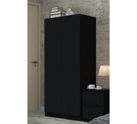 Large 2 Door Wardrobe Matt Black - Stora FWStyle Black One Size