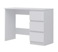 White Dressing Table 3 Drawer Desk Scratch Resistant FWStyle White One Size