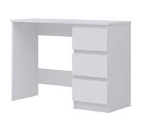 White Dressing Table 3 Drawer Desk Scratch Resistant FWStyle White One Size
