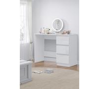 Stora 3 Drawer Dressing Table - White Gloss, White
