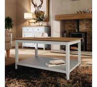 Fwstyle Taberno Coffee Table White Linen (H) 46 (W) 90 (D) 60Cm