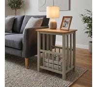 Fwstyle Taberno Magazine Rack Table Sage Green Ready Assembled Green
