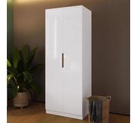 FWSTYLE Veloce 2 Door White Gloss Double Wardrobe