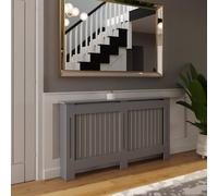 Fwstyle Vertical Slat Large Grey Radiator Cover (H) 82.3 (W) 152Cm (D) 19Cm Grey One Size