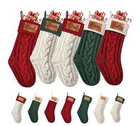 FwSYouMAI Christmas Stockings Personalised 18" Custom Christmas Stockings Customised Xmas Stocking with Name Family Ornament for Xmas Holiday Decoration, Set of 1