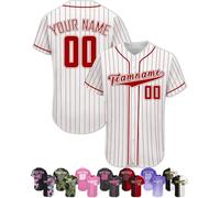 FwSYouMAI Custom Baseball Jersey Personalised Printed Teamname Number Customised Shirts Sport Uniform for Men,Women,Youth