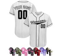 FwSYouMAI Custom Baseball Jersey Personalised Printed Teamname Number Customised Shirts Sport Uniform for Men,Women,Youth
