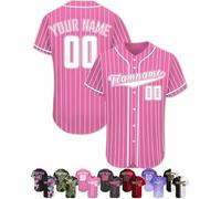 FwSYouMAI Custom Baseball Jersey Personalised Printed Teamname Number Customised Shirts Sport Uniform for Men,Women,Youth