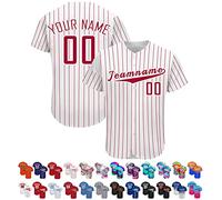 FwSYouMAI Custom Baseball Jersey Personalised Printed Teamname & Number Customize Shirts Sport Uniform for Men,Women,Youth-Design 1