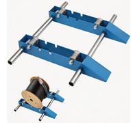 FWTRMRC Cable Drum Roller Wire Unwinder Dispenser Blue Max Load 3000KG | Heavy Duty Cable Caddy Commercial Industrial Grade Steel Wire Dispenser Double Rail Wire Stand for Reels up 100cm Width Blue