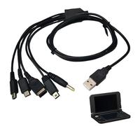 FWYDRJZC 5 in 1 Ds Charger Cable, 1.2 M Multi-Compatible Charging Cable for Nintendo DS Lite/NDS/New 3DS XL/3DS/2DS/Dsi XL/GBA SP/PSP 1000/2000/3000