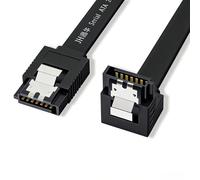 FWYDRJZC SATA III Cable 90 Degree Right Angle, 6Gbps High Speed Data Transfer with Secure Locking Latch, L-Shape Connector for SSD, HDD and Optical Drives