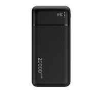 FX 20000mAh Power Bank, Black - Premium High-Capacity Portable External Battery Charger with Fast 3A Type-C Output for Smartphones & Tablets