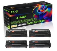 FX-3 Compatible for Canon Toner Cartridges with Chip Fax L280 L290 L295 L300 L350 L3500 L360 Printers (4 Pack Black)