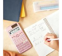 FX-991EX Scientific Calculator, Engineering Scientific Calculator with 552 Functions and 2-Line LCD Display, 10+2 Digits Written Display Calculators for School Students (Pink)