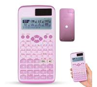 FX-991EX Scientific Calculator with 552 Functions, Advanced Scientific Calculator with 10+2 Screen Displays for Students, School, Office, Business Home Daily Use (Black) (Pink)