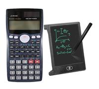 FX-991MS Scientific Calculator with 4.4 Inches LCD Writing Pad,FX-991MS Engineering Scientific Calculator with 401 Functions,Solar & Battery for School Students Teachers Business Office Home,Navy Blue