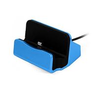 FX Desktop USB Charging Dock with Compact Sturdy Anti-Slip Design, Portable Lightweight Design, Compatible with Lightning Connector (Blue)