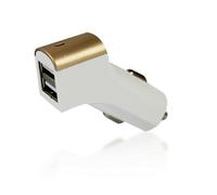 Fx Factory Powabud Twin Socket Usb 2.1A Car Charger, Gold