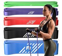 FX FFEXS Resistance Bands Set Men - Exercise Bands Durable Latex - Pull Up Bands Gym - Stretch Bands for Exercise - Workout Bands Fitness - Elastic Bands Gym - Men & Women - All Strength Levels