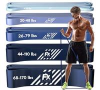 FX FFEXS Resistance Bands Set Men - Exercise Bands Durable Latex - Pull Up Bands Gym - Stretch Bands for Exercise - Workout Bands Fitness - Elastic Bands Gym - Men & Women - All Strength Levels