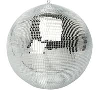 Silver Mirrored Disco Ball with Hanging Ring Lightweight Ceiling Hanging Mirror Ball, Ideal for Disco Halloween Christmas Birthday Party Decor | 400mm, 16"