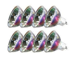 FX Lab G016ZLR Dichroic Halogen Replacement Lamps - Set of 8, 24V 250W GX5.3 Professional Disco DJ Projector Bulbs, Ultra Bright Lighting with 2-Pin Connectors for Stage Kitchen Bathroom Use