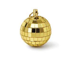 FX Lab Gold Mirror Ball (2 Inch) | Party Decor, Christmas Tree Baubles, Lightweight Plastic Core, Hanging Ring