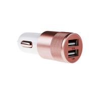 Fx Powabud Car Charger Usb 2.1A Twin Socket Rose Gold