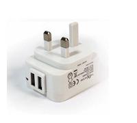 Fx Powabud Mains 2 Port Usb Or 3 Port Usb Charger, 2Port Usb 2.1Amp - White