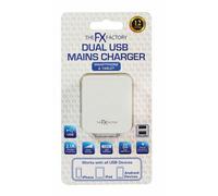 FX Powabud 'Mains Charger' USB 2.1AMP White FX White