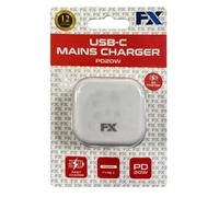 FX USB-C 'Mains Charger' PD20W Fast & Universal Compatible White FX White