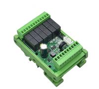 FX2N-14MR PLC Control Board, 8IN/6OUT Relay Output, DC 24V Programmable Controller with USB Port, DIN Rail Mount for Industrial Automation, 4000 Steps Memory, Compact Design