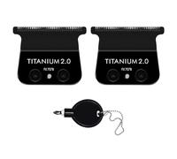 FX707B DLC Replacement Blades Compatible with BaBylissPRO FX787 & FX726 Barberology Trimmer Blades (Black 2 Pack)