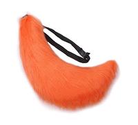 Fxaelian Womens Mens Fox Big Tail Anime Comic Cat Tail Dog Wolf Tail Set Long Faux Fur Holloween Animal Cosplay Tail Party Costume Accessory Orange