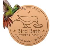 FxaumsGxuk Bird Bath Copper Disk | Copper Cleaning Disk - Feeder Accessories Triple-Point Support Purifier Plate for Patio Fountain Garden Bowl Lawn All-Season