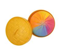 FxaumsGxuk Buns Squeeze Toy, 10X4cm Giant Glitter Dumpling With Steamer, Squishys Dumpling Toy, Stress Relief Bao Bun Squeeze Toys, Colorful Bun Shape Calming Gadgets, Soft Squeezes Dough