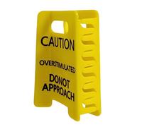 FxaumsGxuk Caution Sign Hair Claw Clips, 12.5x7.5x3cm Do Not Approach Sign Hair Claws Hairs Clips, Overstimulated Caution Hairs Clip, Yellow Funny Haires Jaw ClipsFunny Gag Gift For Women Girls