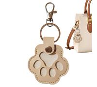 FxaumsGxuk Pet Hair Storage Keychains - Leather Cat Paw Keychains, Cat Hair Collector Key Chain Pet Hairs Storage Bag, Cats Hairs Keepsake Keyring Memorial Storages Keepsake For Wallet Men Bag Mobile
