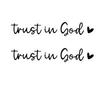FxaumsGxuk Rear View Mirror Accessories for Women, Rear View Mirror Stickers, Trust in God Car Stickers, 2 Pieces Car Stickers and Decals for Mum, Dad, Colleagues, Family, Friends