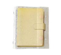 FxaumsGxuk Ring Binder, Notebook Ring Binder for Loose Sheets, Portable Star Pattern, Ticket Storage Accessories for Tape, Cards, Stickers, for Students, Teachers, Project Managers, Business Meetings