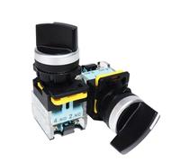 FXB38 Plastic Selector Rotary Switch 22MM Momentary Latching 2NO 1NO1NC 2/3 Position 10A ON/OFF Power Knob Switch Black 440V 10A 1Pcs(Long,Momentary Self-reset,3 P)