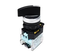 FXB38 Plastic Selector Rotary Switch VaneAims 22MM Momentary Latching 2NO 1NO1NC 2/3 Position 10A ON/OFF Power Knob Switch Black(Long handle,440V 10A_MOMENTARY SELF-RESET_3 POSITION)