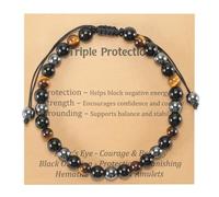 FXBUZRY Natural Healing Crystal Bracelet - Adjustable Stretch Protect Bracelet Energy Jewelry with Encourage Quote Card - Gifts Ideal for Women & Her Friendship, Birthday