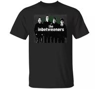 fxdszaszzdx The Inbetweeners Boys Funny British TV Show Sitcom T Shirt Black Grey Black L
