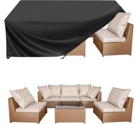 FXGZCJ Garden Furniture Covers Waterproof 155x135x95cmGarden Table Cover 420D Oxford Polyester Outdoor Patio Table Cover Rectangular Cover Windproof Anti-UV for Chair and Table Rattan Sofa Cover