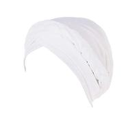 Fxhixiy Hijab Braid Silky Turban Hats for Women Cancer Chemo Beanies Cap Headwrap Headwear - White - Free Size