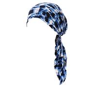 Fxhixiy Pre-Tied Bandana Turban Hat Chemo Cancer Headscarf Headwraps Headwear for Women Hair Cover Hat, Blue Leopard, One Size